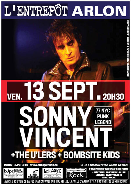 SONNY VINCENT à l'Entrepôt le 13 septembre 2013 à Arlon (BE)