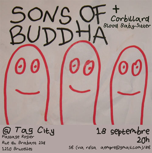 Sons Of Buddha + Corbillard + Blood Baby-Sitter le 18 septembre 2013 à Saint-Josse-ten-Noode (BE)