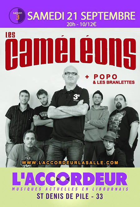Les Caméléons + Popo & les Branlettes à l'Accordeur le 21 septembre 2013 à Saint-Denis-de-Pile (33)
