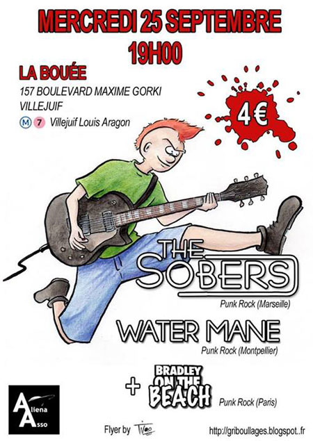 The Sobers + Water Mane + Bradley On The Beach à la Bouée le 25 septembre 2013 à Villejuif (94)