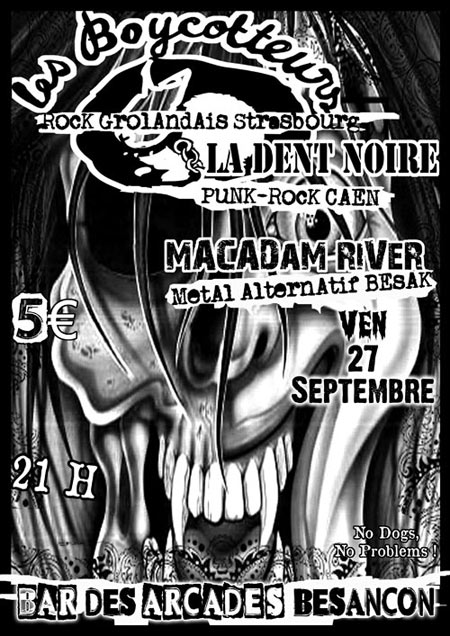 Les Boycotteurs +La Dent Noire +Macadam River au bar des Arcades le 27 septembre 2013 à Besançon (25)