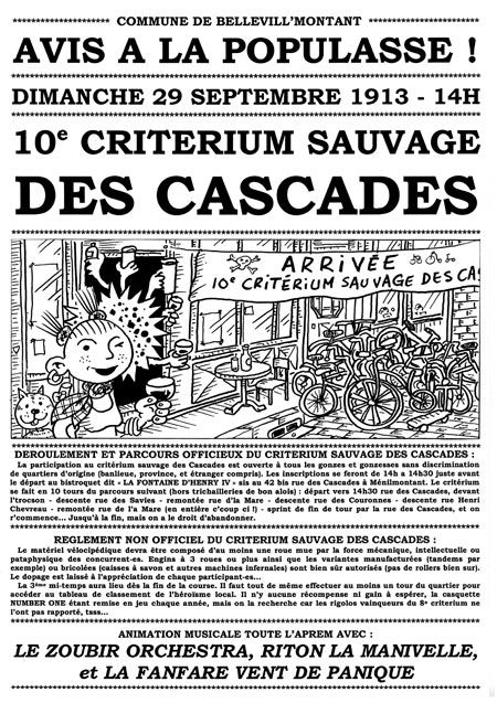 10e CRITÉRIUM SAUVAGE DES CASCADES le 29 septembre 2013 à Paris (75)