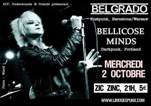 Belgrado + Bellicose Minds au Zic Zinc le 02 octobre 2013 à Limoges (87)