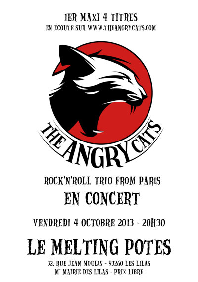 The Angry Cats en concert acoustique au Melting Potes le 04 octobre 2013 à Les Lilas (93)