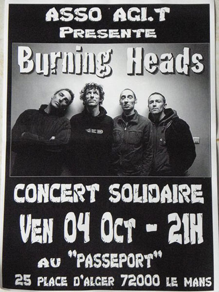 Burning Heads au Passeport le 04 octobre 2013 à Le Mans (72)