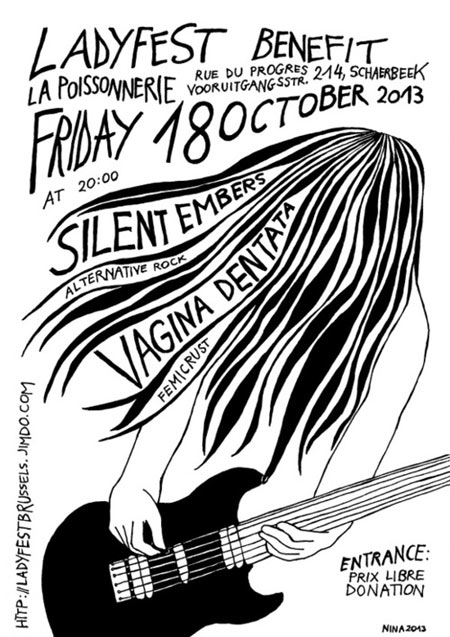 Vagina Dentata + Silent Embers (concert de soutien au Ladyfest) le 18 octobre 2013 à Schaerbeek (BE)