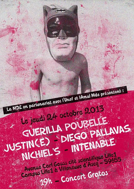 Les 10 ans de Guerilla Asso à la Maison des Etudiants le 24 octobre 2013 à Villeneuve-d'Ascq (59)