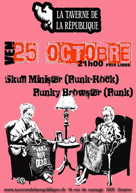 Skull Minister + Punky Browster à la Taverne de la République le 25 octobre 2013 à Genève (CH)
