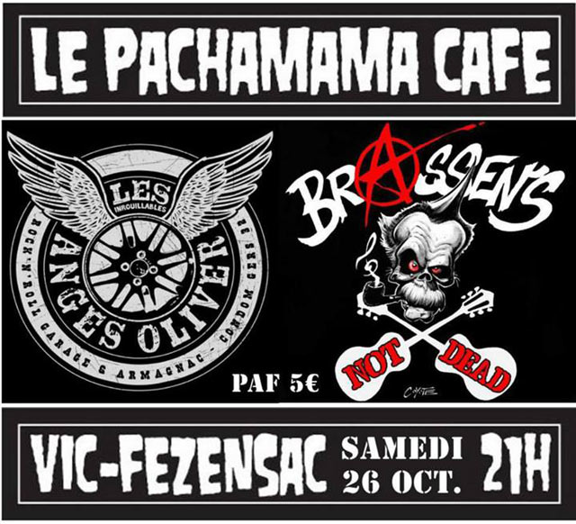 Les Anges Oliver + Brassen's Not Dead au Pachamama Café le 26 octobre 2013 à Vic-Fezensac (32)