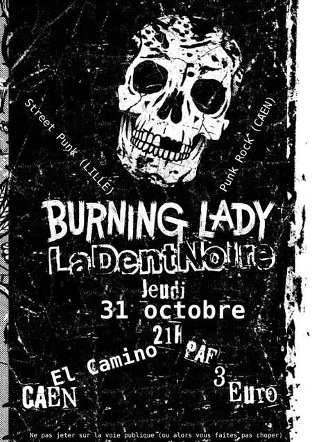 Concert Punk : Burning Lady + La Dent Noire au El Camino le 31 octobre 2013 à Caen (14)