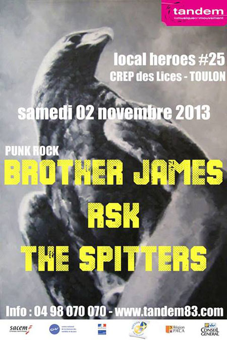 Brother James + RSK + The Spitters au CREP des Lices le 02 novembre 2013 à Toulon (83)