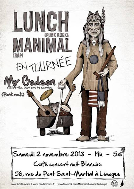 Lunch + Manimal + Mister Godson @ Nuit Blanche le 02 novembre 2013 à Limoges (87)