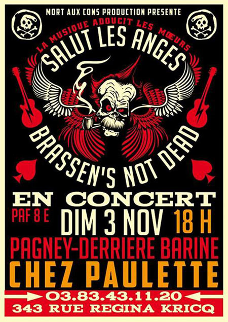 Salut Les Anges + Brassen's Not Dead chez Paulette le 03 novembre 2013 à Pagney-derrière-Barine (54)