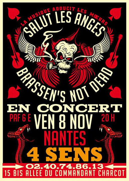 Salut Les Anges + Brassen's Not Dead au bar Les 4 Sens le 08 novembre 2013 à Nantes (44)