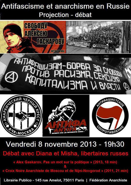 Projection-débat à la librairie Publico le 08 novembre 2013 à Paris (75)