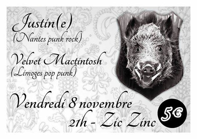 Justin(e) + Velvet Mactintosh au Zic Zinc le 08 novembre 2013 à Limoges (87)