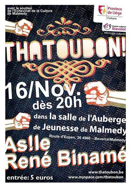 René Binamé + As!le à l'Auberge de Jeunesse le 16 novembre 2013 à Malmedy (BE)