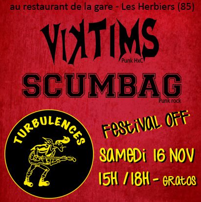 Viktims + Scumbag au Restaurant de la Gare le 16 novembre 2013 à Les Herbiers (85)
