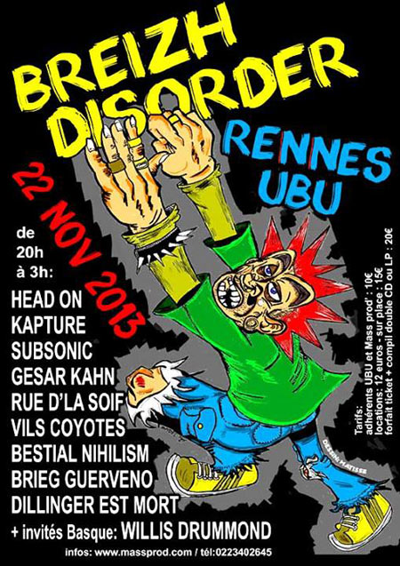 Festival Breizh Disorder à l'Ubu le 22 novembre 2013 à Rennes (35)