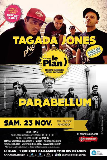 Tagada Jones + Parabellum au Plan le 23 novembre 2013 à Ris-Orangis (91)