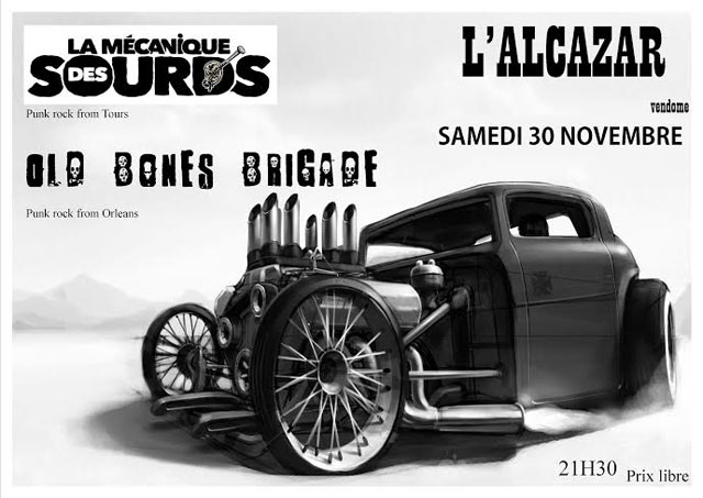 La Mécanique des Sourds + Old Bones Brigade à l'Alcazar Bar le 30 novembre 2013 à Vendôme (41)