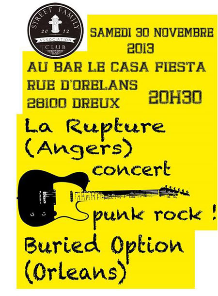 Buried Option + La Rupture à la Casa Fiesta le 30 novembre 2013 à Dreux (28)