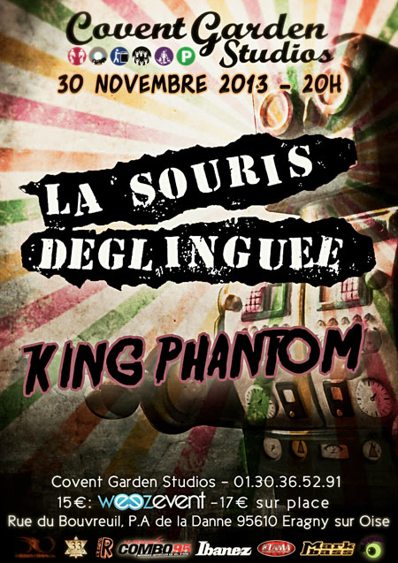 La Souris Déglinguée + King Phantom au Covent Garden le 30 novembre 2013 à Eragny (95)