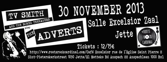 TV Smith & The Bored Teenagers+Les Slaches à la Salle Excelsior le 30 novembre 2013 à Jette (BE)