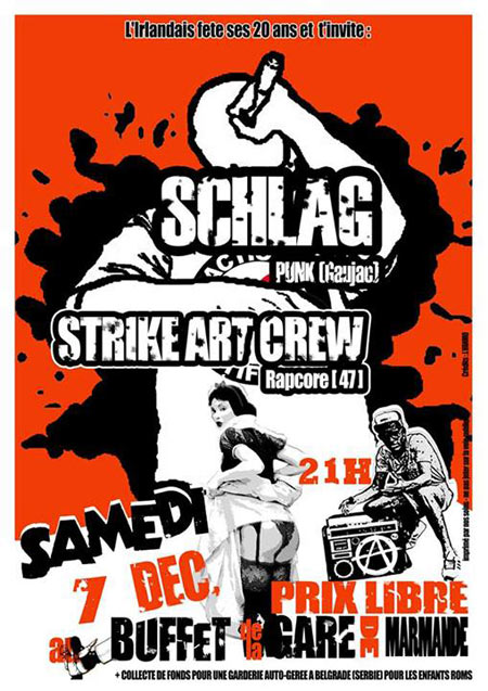 Schlag + Strike Art Crew au Buffet de la Gare le 07 décembre 2013 à Marmande (47)