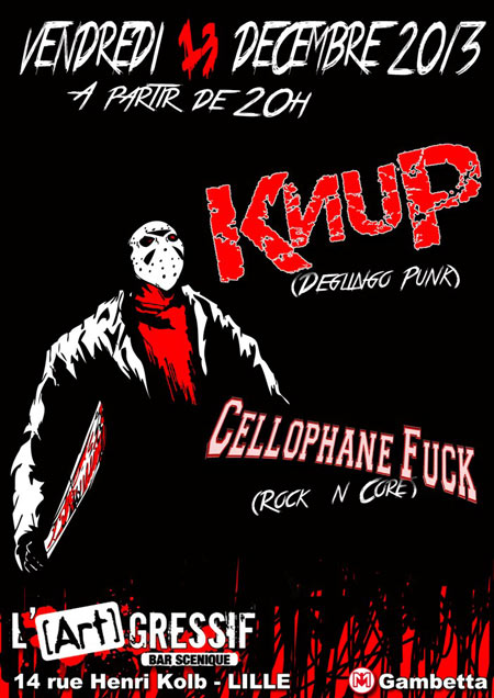 KNUP + CELLOPHANE FUCK à l'ArtGressif le 13 décembre 2013 à Lille (59)