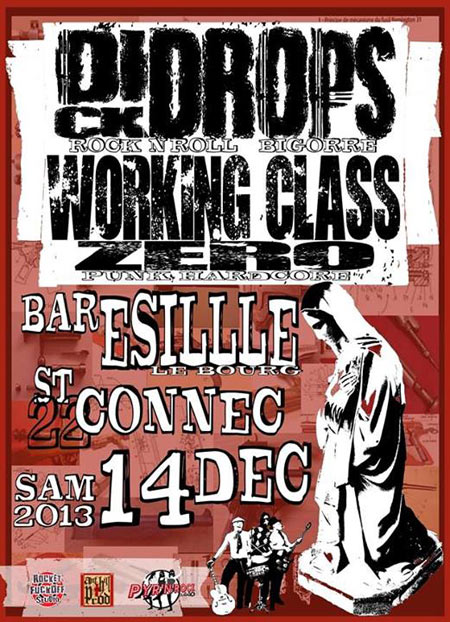 Working Class Zero + DickDrops au Baresille le 14 décembre 2013 à Saint-Connec (22)