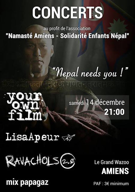Lisa A Peur + Ravachols 2.0 + Your Own Film au Grand Wazoo le 14 décembre 2013 à Amiens (80)