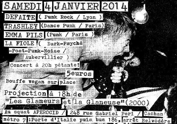 Concert Punk à l'Aperocid le 04 janvier 2014 à Cachan (94)
