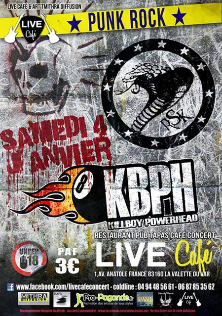 RSK + KillBoy PowerHead au Live Café le 04 janvier 2014 à La Valette-du-Var (83)