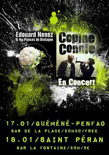 Edouard Nenez + Copine Connie au Café de la Place le 17 janvier 2014 à Guémené-Penfao (44)