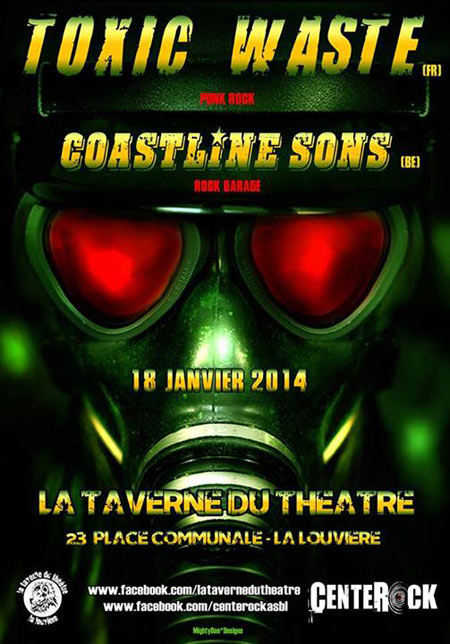 Toxic Waste + Coastline Sons à la Taverne du Théâtre le 18 janvier 2014 à La Louvière (BE)