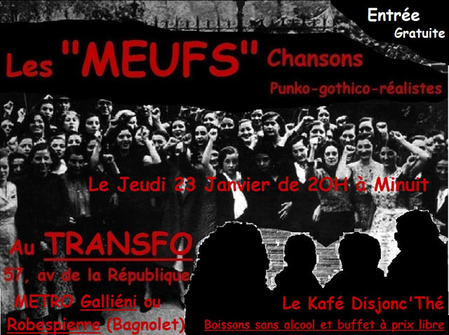 Les Meufs au Kafé Disjonc'Thé du Transfo le 23 janvier 2014 à Bagnolet (93)