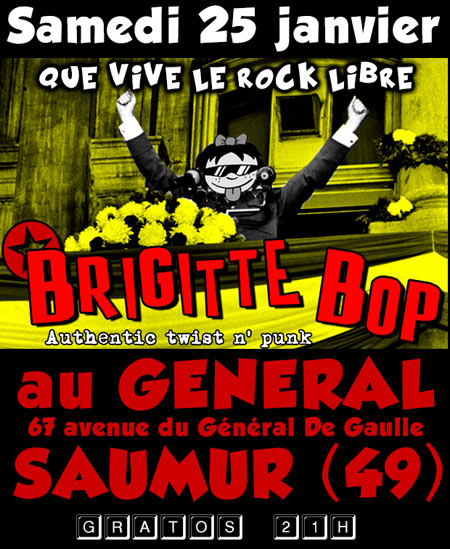 Brigitte Bop : Bar Le Général le 25 janvier 2014 à Saumur (49)