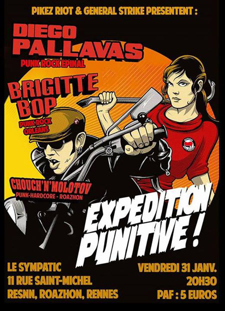 DIEGO PALLAVAS + BRIGITTE BOP au bar LE SYMPATIC le 31 janvier 2014 à Rennes (35)