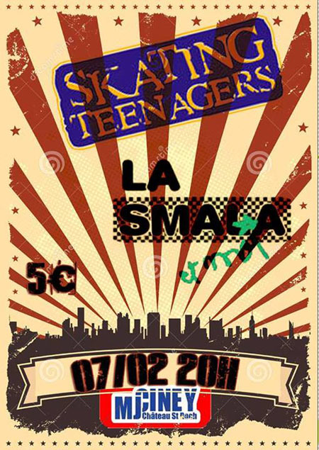 Skating Teenagers + La Smala et Moi à la Maison des Jeunes le 07 février 2014 à Ciney (BE)