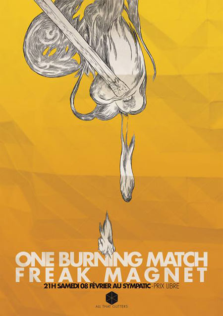 One Burning Match + Freak Magnet au Sympatic Bar le 08 février 2014 à Rennes (35)