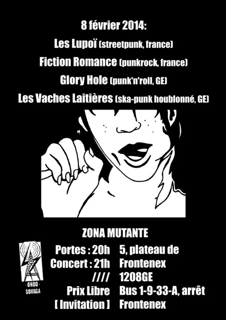 Punk @ Zona Mutante le 08 février 2014 à Genève (CH)