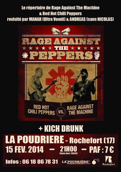 Rage Against The Peppers + Kich Drunk à la Poudrière le 15 février 2014 à Rochefort (17)