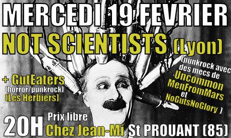 Not Scientists + GutEaters au bar Chez Jean-Mi le 19 février 2014 à Saint-Prouant (85)