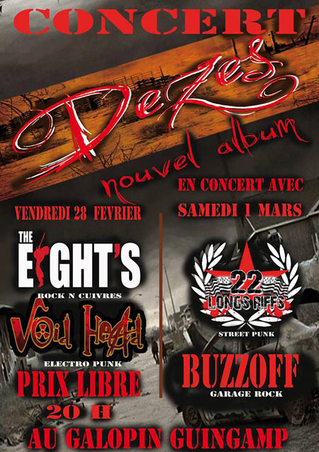 SORTIE 3EME ALBUM DEZES au BAR LE GALOPIN le 28 février 2014 à Guingamp (22)