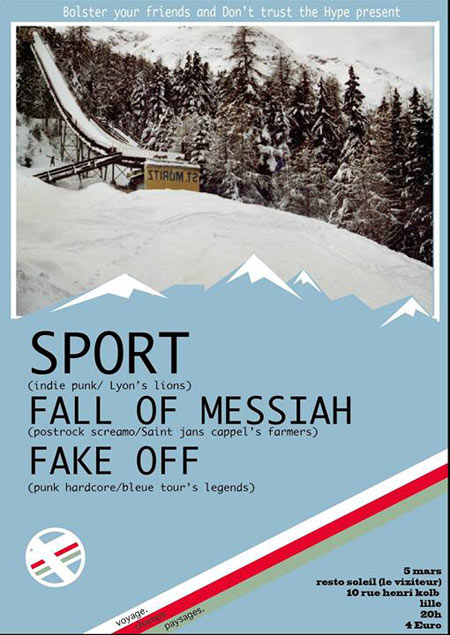 Sport + Fall Of Messiah + Fake Off au Resto Soleil le 05 mars 2014 à Lille (59)