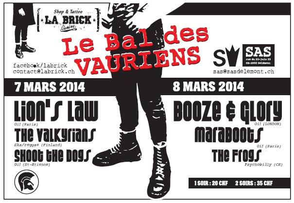 Le Bal des Vauriens au SAS le 07 mars 2014 à Delémont (CH)
