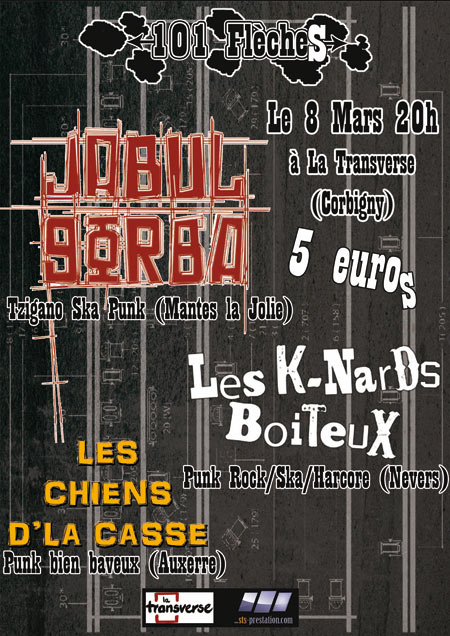 Jabul Gorba & les Knards Boiteux et les Chiens de la Casse  le 08 mars 2014 à Corbigny (58)