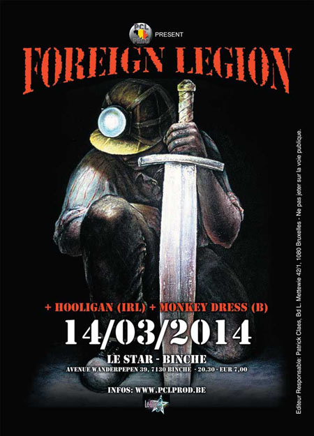 Foreign Legion Welsh (Wales) - Hooligan (IRL) - Monkey Dress (B) le 14 mars 2014 à Binche (BE)