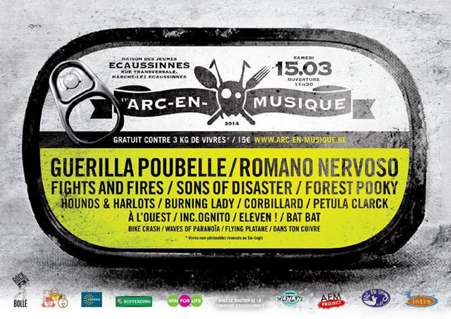 Festival Arc-en-Musique à la Maison de la Jeunesse le 15 mars 2014 à Ecaussinnes (BE)